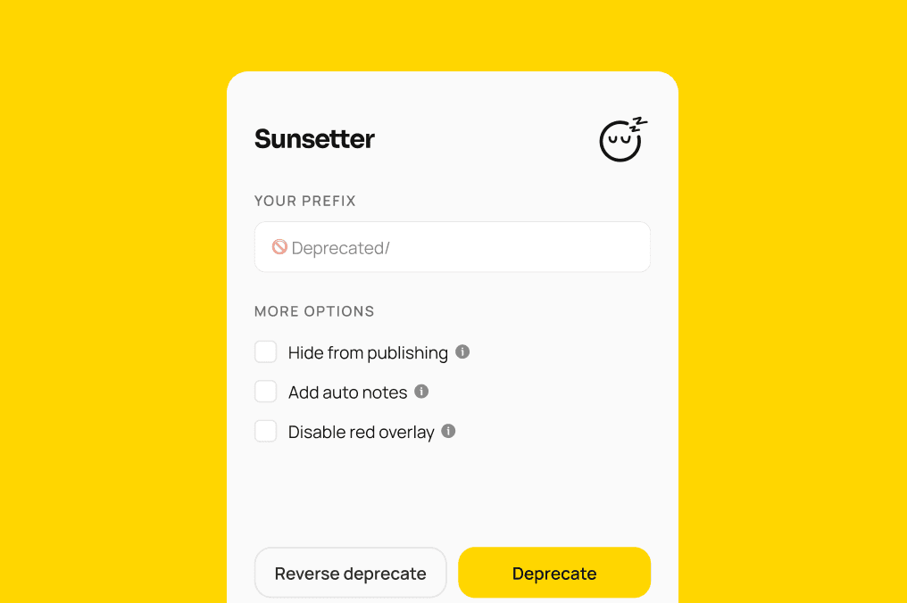 Sunsetter, a Figma plugin that automates design system deprecation